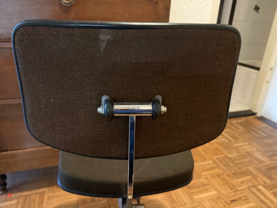 Sedia girevole Labofa vintage anni '60 design danese, Sedie girevoli, Plastica, Tessile, Marrone (foto 3 di 10)