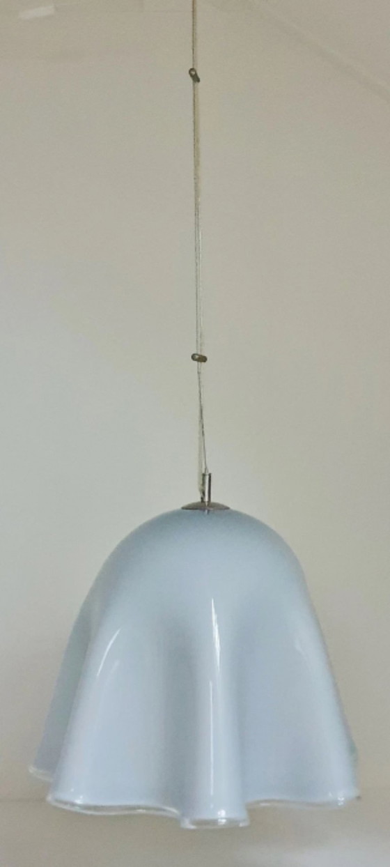 Image 1 of 2 large pendant lamps - Murano glass - model Fazeletto