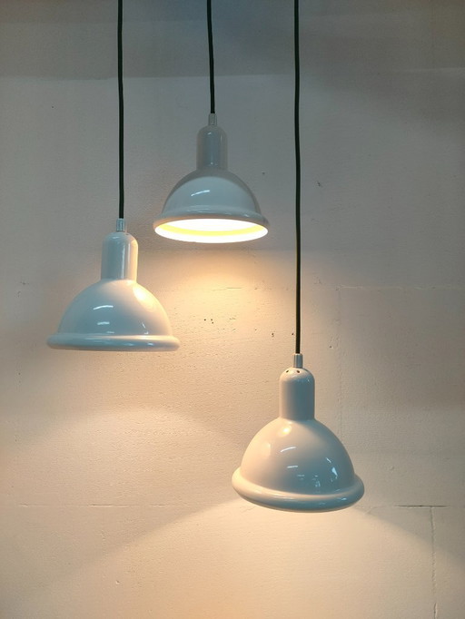 Vintage cascade ceiling lamp set (60/70'ies metal shades)