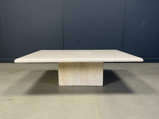Travertine rectangular Coffee Table 1970s, Italy