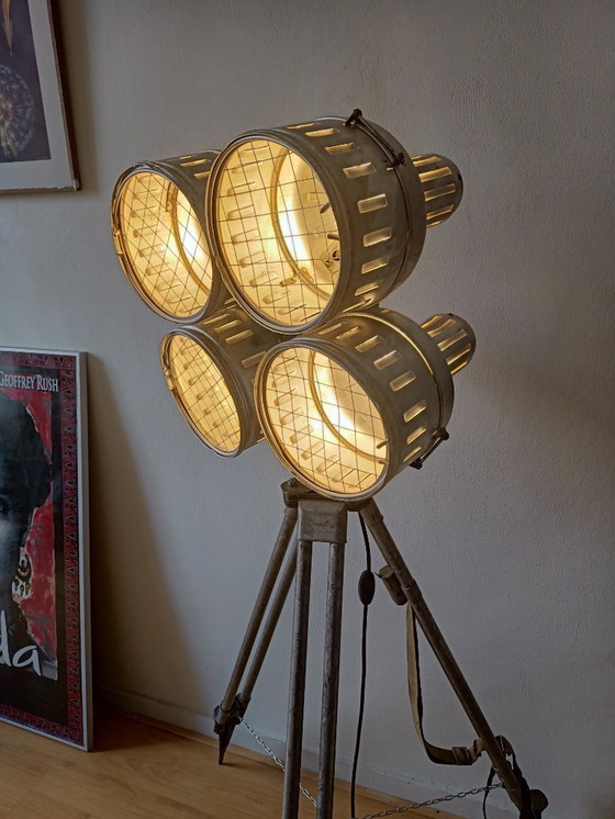 Image 1 of Cool vintage industrial tripod lamp