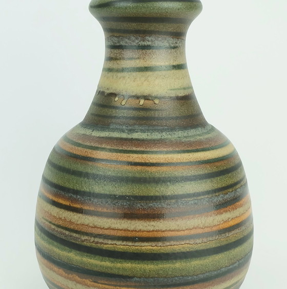 Image 1 of Dumler & Breiden Mid Century Keramik Vase Modell Nr. 476/32 Stripe Dekor 1960S