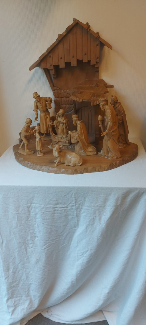 Vintage nativity scene Oberammergau