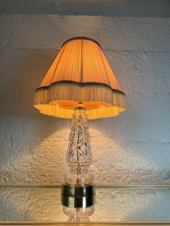 Image 1 of Lampe cristal style Hollywood Regency 80’s