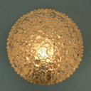 no. 2 di 2 - lampada da soffitto o da parete modello A 226 in vetro strutturato a bolle d'aria 1960 anni '70