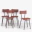 Set of antique red garden chairs (c.1920). Set of 4 pieces – Wood, Metal, Vintage (photo 9 of 15)