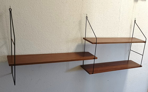 Image 1 of Scaffale da parete anni '50 con più ripiani