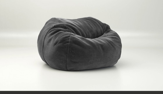 Image 1 of Vetsak beanbag larg-cord terciopelo gris oscuro