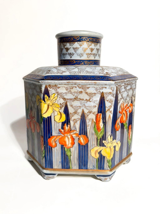 Art Nouveau Potiche Vase in Hand-Painted Italian Ceramic, 1920s – vazen