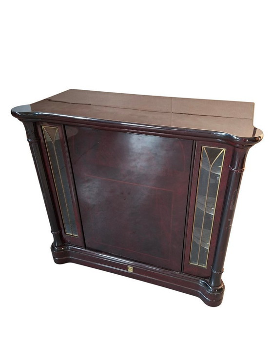 Image 1 of Zeldzame jaren '70 "MASTRO CAPPELLINI" mahoniehouten draaibare barkast