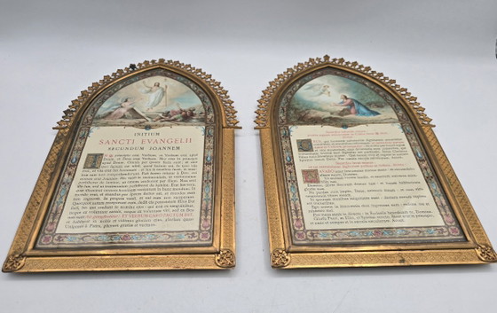 Image 1 of Altar Canon (Altar Cards (Tabellae Lavabo) 19th Century