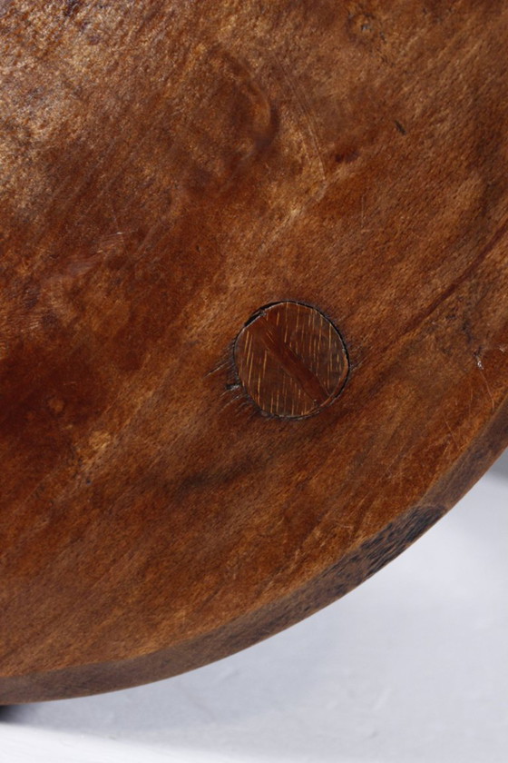 Vintage melkkruk, met bonenzitting, brutalistisch ontwerp, volkskunst, jaren 1950 – Krukjes, Wood (photo 8 of 14)