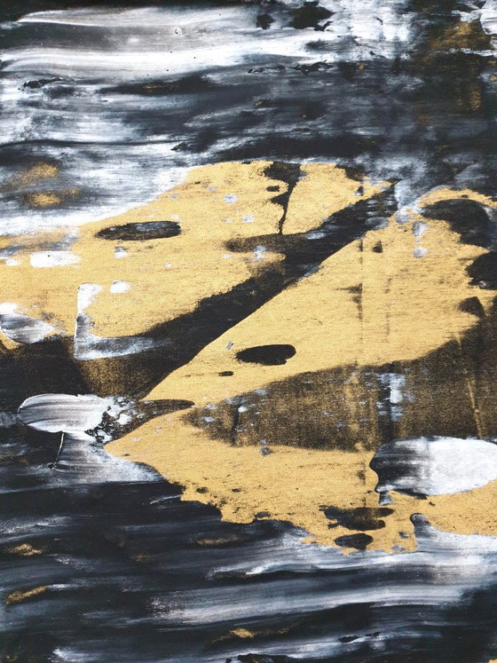 Jürgen Angeler - Gouden Barrière, Schilderijen & Tekeningen, Canvas, Zwart, Abstract (foto 14 van 14)