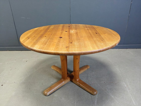 Image 1 of Rainer Daumiller style extendable pine wood  Dining Table, 1970s