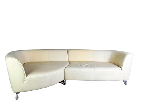 Original Rolf Benz Ecksofa Couch Onda Leder Hell Design Sofa