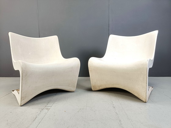 Image 1 of Pair Of Silène Lounge Chairs By M. Borgnat For Clairitex, 1960S