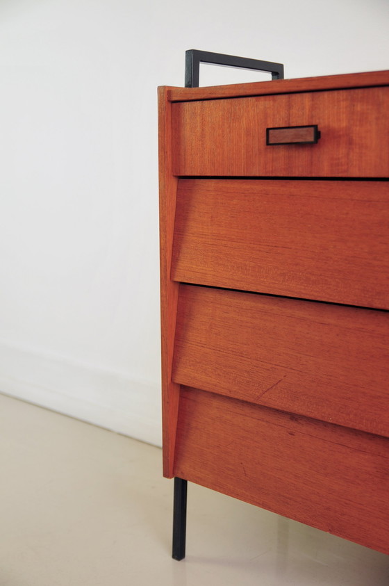 Image 1 of vintage 1950s shoe cabinet