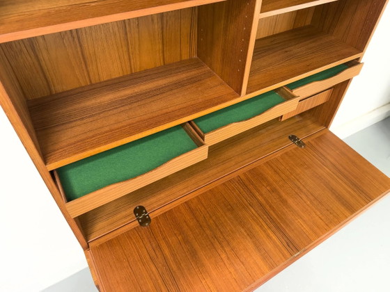 Libreria vintage in teak con scrivania di Omann Jun, anni '60 – Librerie, Scandinavian (photo 16 of 31)