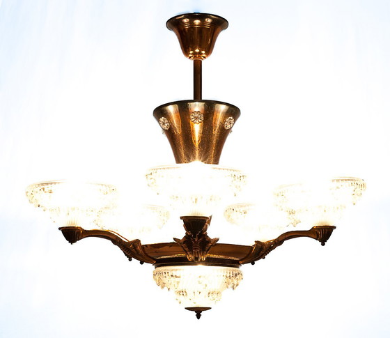 Image 1 of Art Deco Kronleuchter EZAN 6 Leuchten