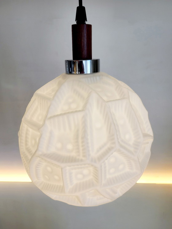 Image 1 of Peill & Putzler Opaline Glass Pendant Lamp, Supposedly