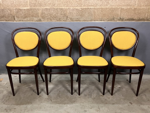 Thonet 215 bentwood yellow newly upholstered
