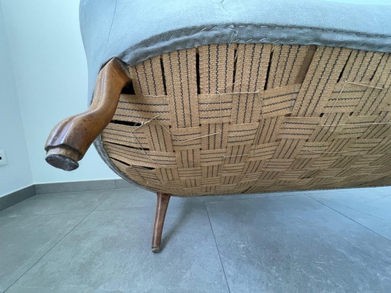 Image 1 of Elegante Chaise Longue Francesa / Méridienne en Tapicería Beige”