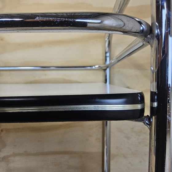 Image 1 of Carrello di servizio vintage / carrello bar / carrello bevande / carrello cromato / formica (anni '80 / '80)