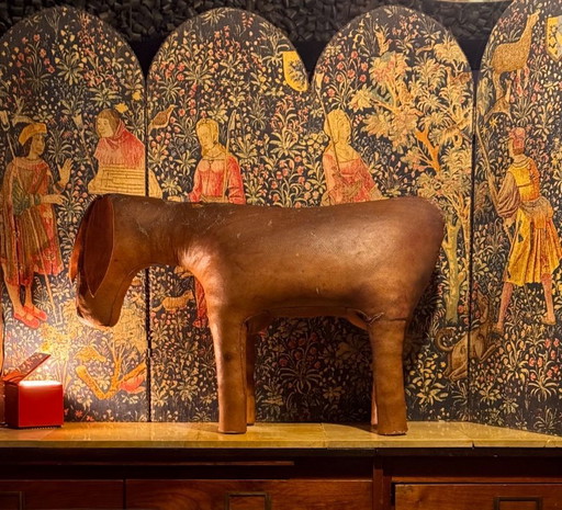 DIMITRI OMERSA Liberty vintage donkey DONKEY leather footstool object