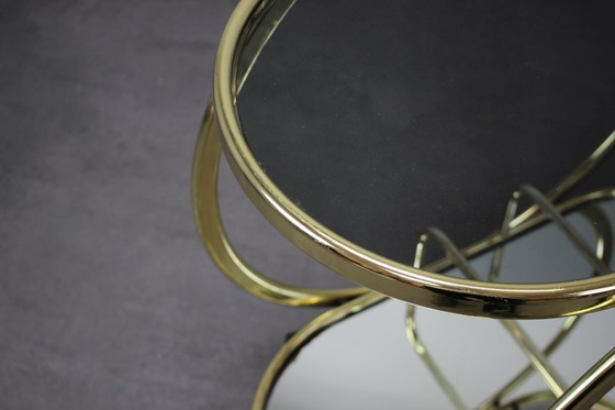 Image 1 of Mid Century Coctail dienende bartafel van messing, jaren 1970, Duitsland