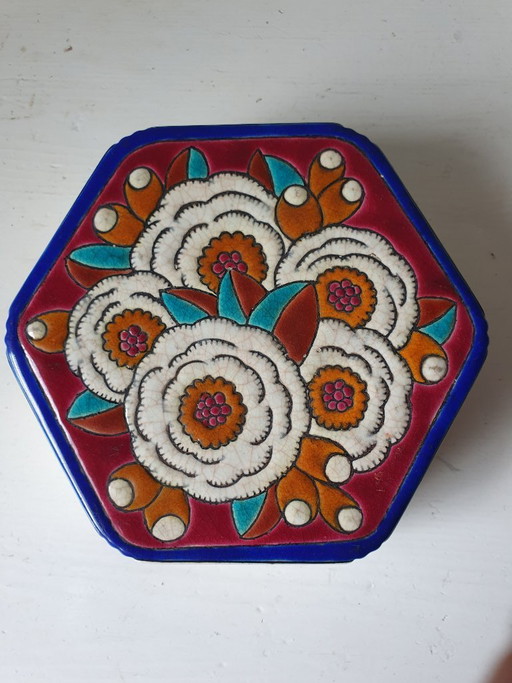 Bomboniera Art Déco Longwy / Portagioie – Ø 18 cm