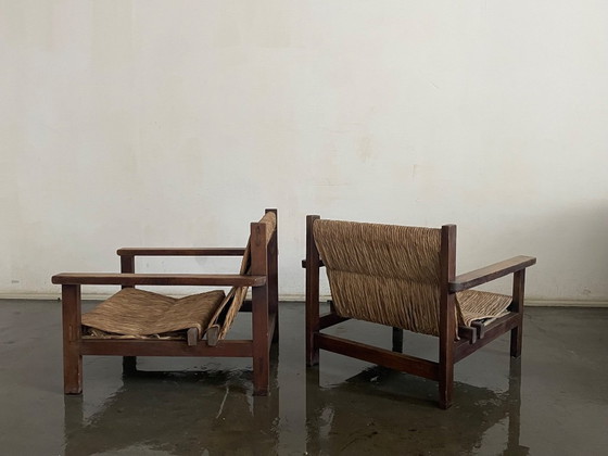 Image 1 of Pair of vintage wicker armchairs 