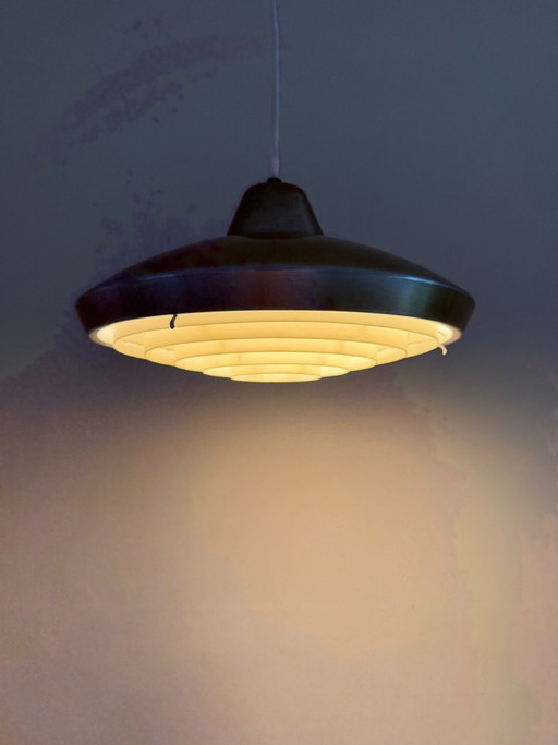 Vintage Danish design lamp - Bronze lamp with diffuser