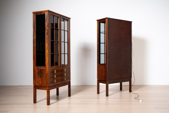 Pair of Vintage Display Cabinets by Bruksbo, Norway, 1960s, Wood, Beige (photo 6 of 19)