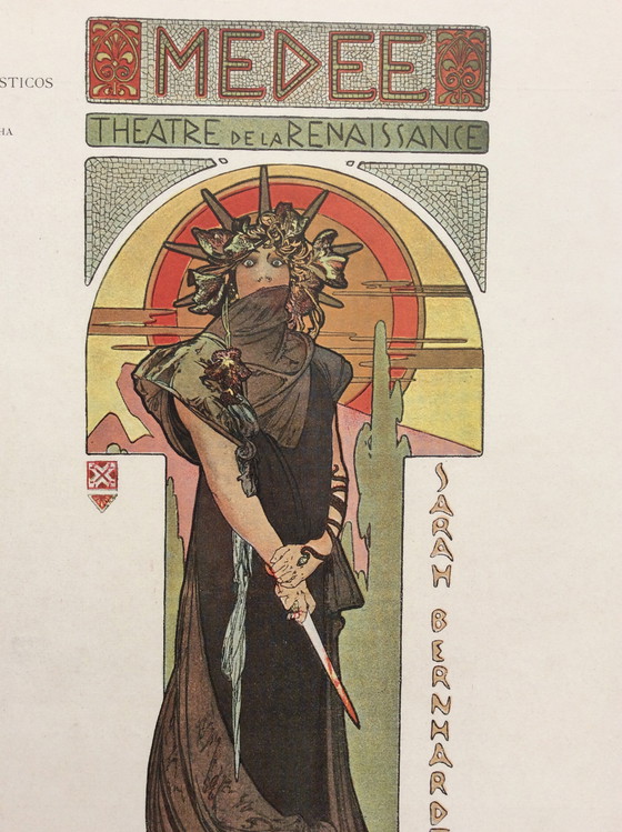 Image 1 of Póster cromolitografía original de Alphonse Mucha 'Medee'