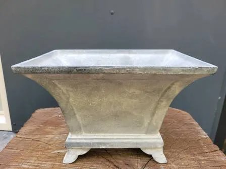 Gusseiserne Jardiniere grauer Pflanzkübel, Gusseisen, Vintage (Foto 5 von 6)