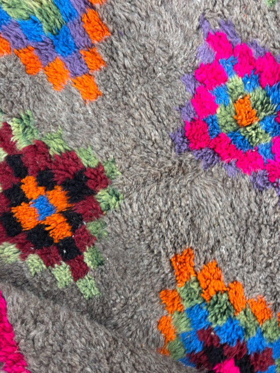 Image 1 of Marokkanischer Berberteppich Beni Ouarain M’rirt, handgewebt aus Wolle, geometrisches und farbenfrohes Design