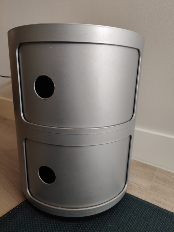 Image 1 of Armoire à 2 niveaux Componibili de Kartell - Argent mat