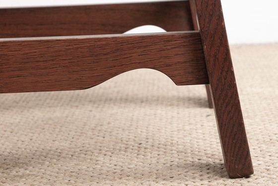 Image 1 of Set di 6 grandi sedie brutaliste in rovere massello, anni '50, nello stile di René Gabriel.