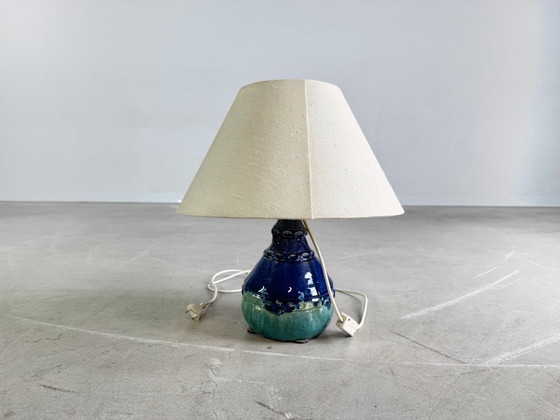 Image 1 of Original vintage ceramic table lamp Fat Lava Midcentury 1960