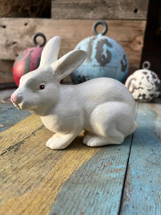 Image 1 of Set aus zwei weißen Kaninchenskulpturen