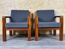 2x Fauteuil en teck des années 60 et 70 Fauteuil lounge Design danois moderne des années 70