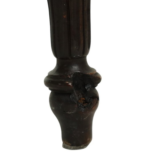 Image 1 of Fauteuil d'angle ancien en chêne italien de style Renaissance