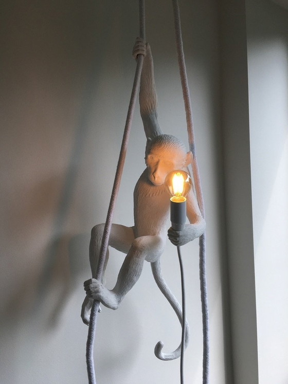 Seletti Monkey Lamp wit – Aap hanglamp designlamp – origineel – Hanglampen, Ceramic (photo 3 of 5)