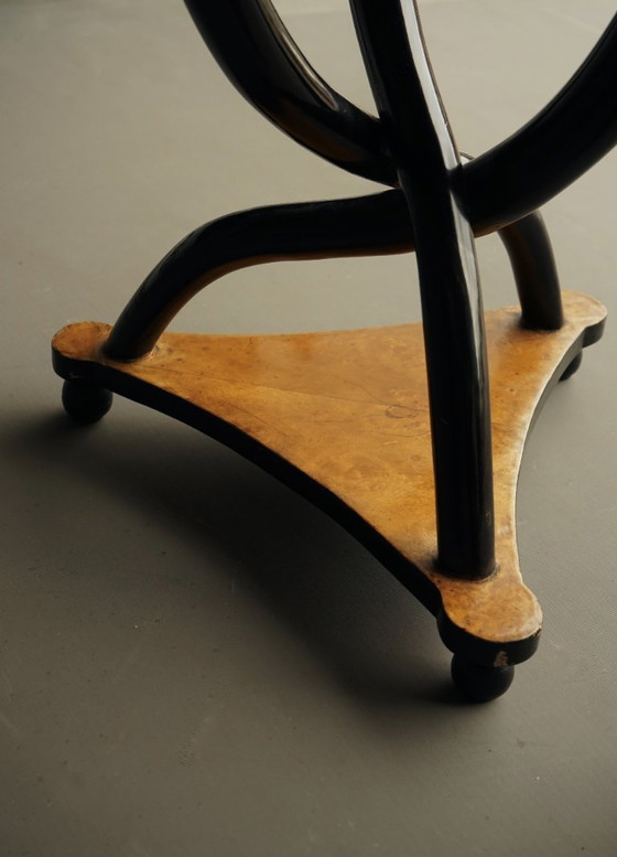 Decorative Italian Burl and Birch Wood Side Tables. 1950s (photo 12 of 13)