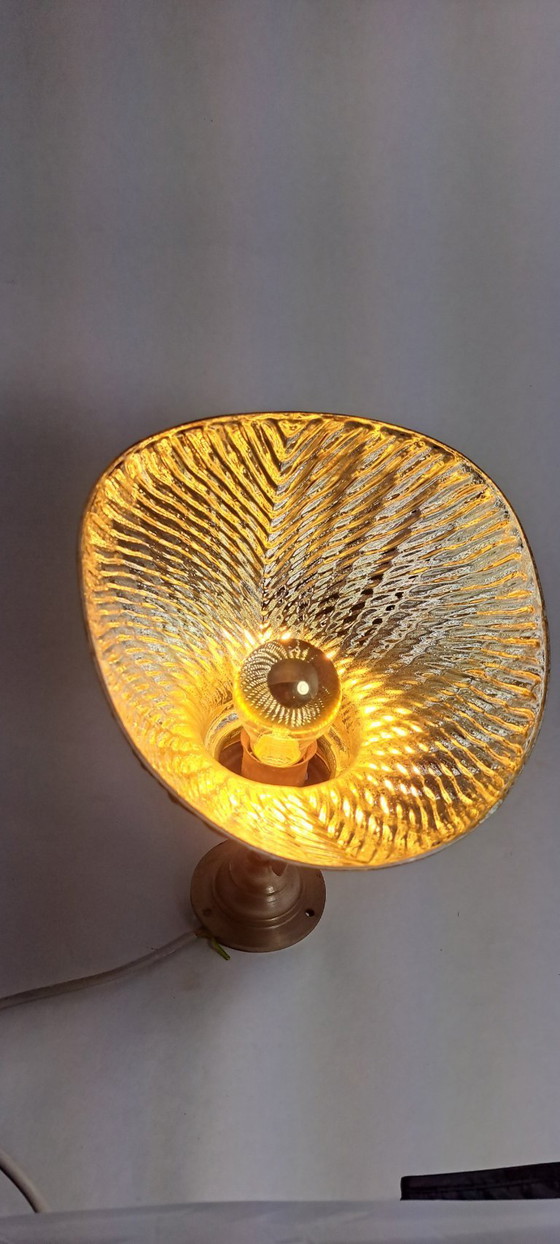 Image 1 of Aplique de pared de cristal de mercurio de la década de 1920.