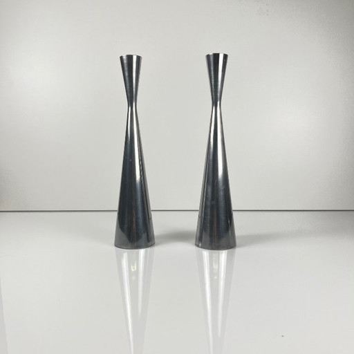 Steel Candle Holder Duo by Erika Pekkari