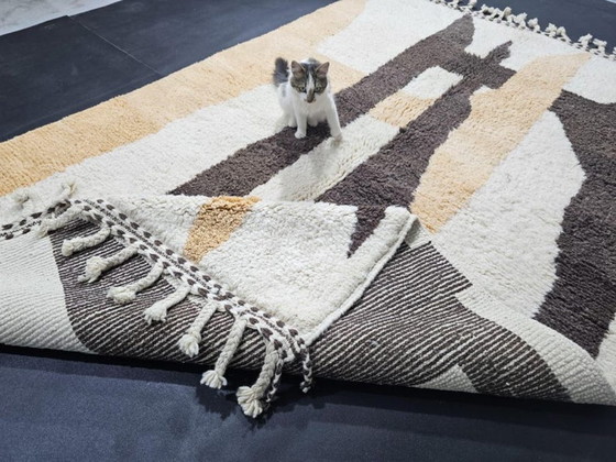 Image 1 of Marokkanischer Teppich aus Naturleinen, 300 x 150 cm
