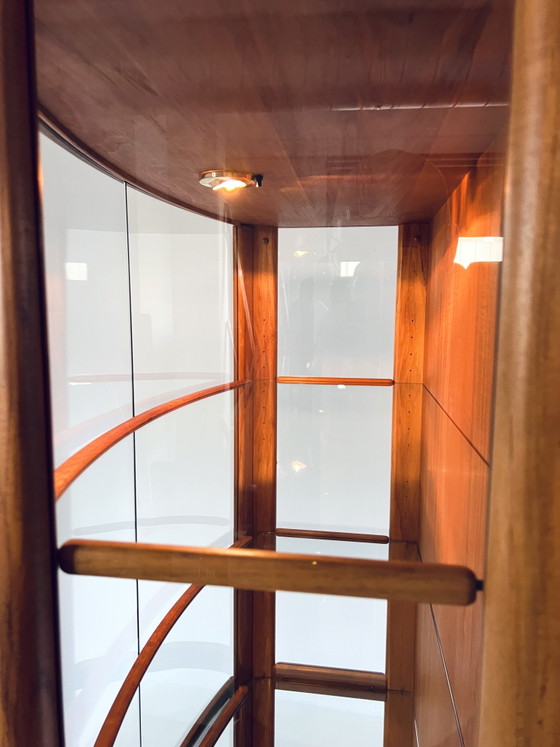 Image 1 of Vintage illuminated teak Danish display cabinet '80s