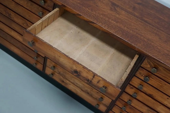 Image 1 of Alter deutscher Apothekerschrank aus Kiefer und Eiche, 1950er Jahre