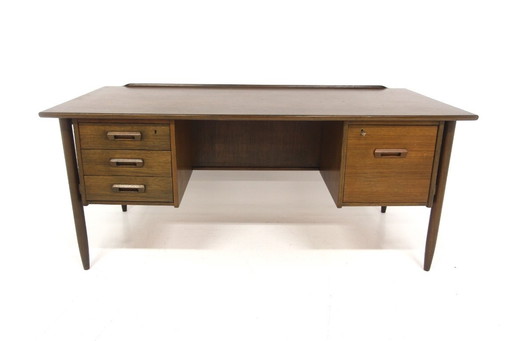 Escritorio escandinavo de roble, Lelångs Möbelfabrik, Bengtfors, Suecia, 1960